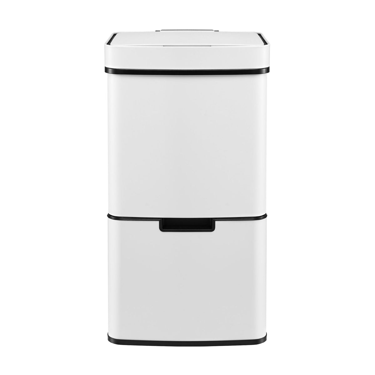Devanti 72L Sensor Bin Rubbish Bins 4-in-1 Compartment Stainless Steel Trash Can White Awezingly