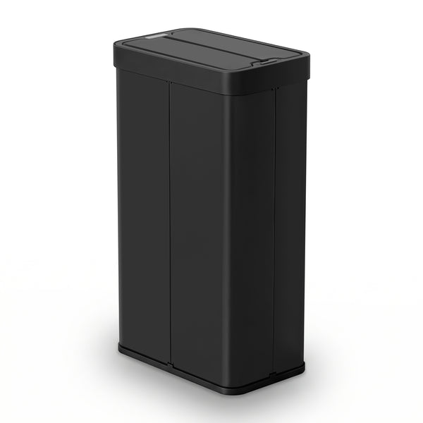 Devanti Rubbish Bin 70L Automatic Sensor Kitchen Bin, Slim Smart Garbage Can Touchless Rectangular with Liner Holder, Fully Closed Lid for Bedroom, Bathroom, Living Room, Black Awezingly