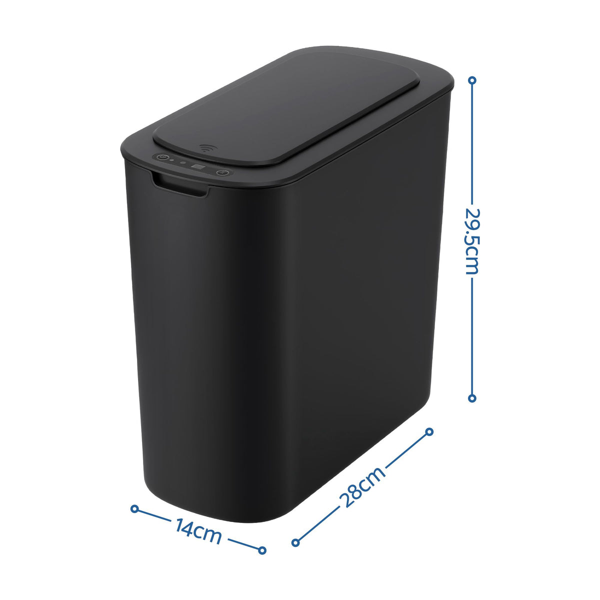 Devanti Automatic Trash Bin with Lid 11L Motion Sensor Kitchen Bin Touchless Garbage Can Modern Black Plastic Slim Rubbish Bin with Liner Holder for Kitchen, Home, Office Awezingly