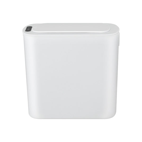 Devanti Automatic Trash Bin with Lid 11L Motion Sensor Kitchen Bin Touchless Garbage Can Modern White Plastic Slim Rubbish Bin with Liner Holder for Kitchen, Home, Office Awezingly