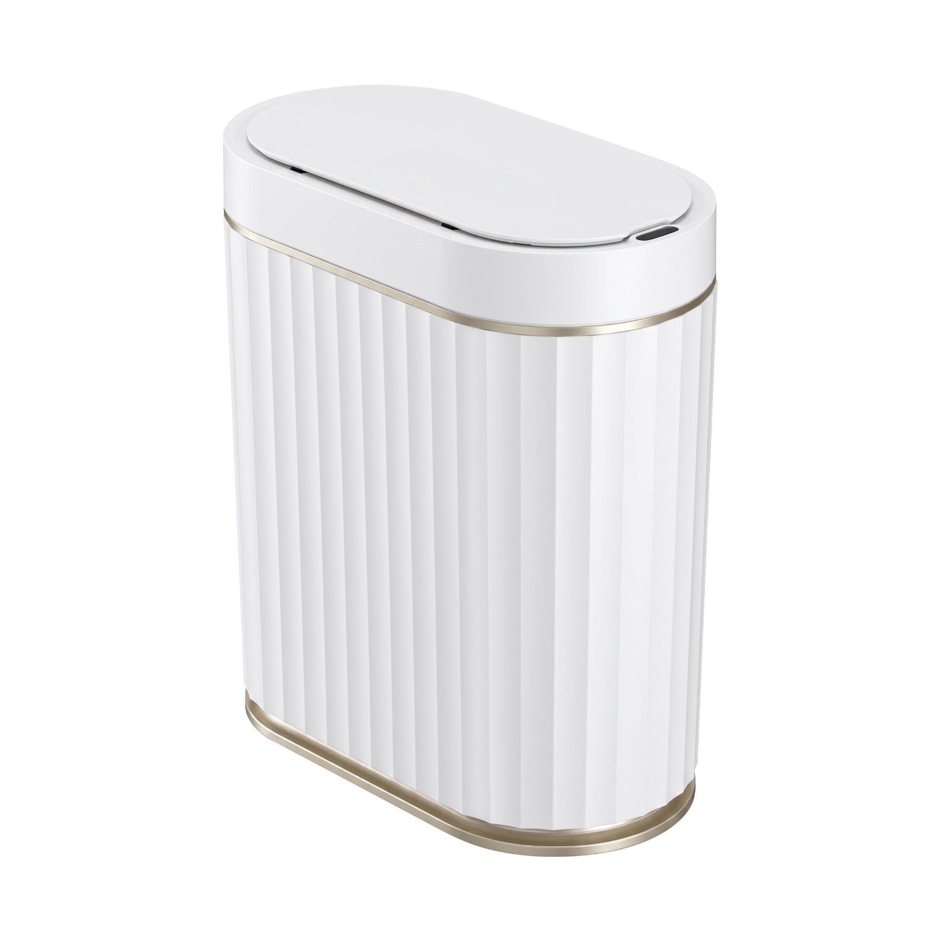 Devanti Sensor Bins 7L Motion Sensor Trash Can Slim Touchless Automatic Waste Bin White Awezingly