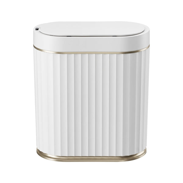 Devanti Sensor Bins 7L Motion Sensor Trash Can Slim Touchless Automatic Waste Bin White Awezingly
