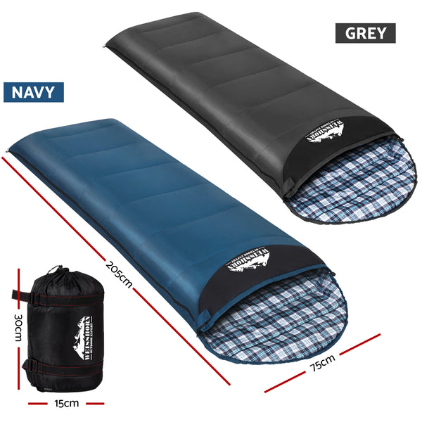 Weisshorn Sleeping Bag Set of 2 Single Thermal Camping Hiking Tent 0℃ Awezingly