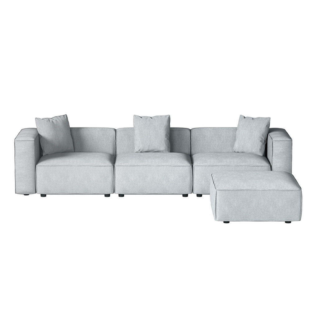 Artiss Modular Sofa Chaise Set 4-Seater Grey Artiss