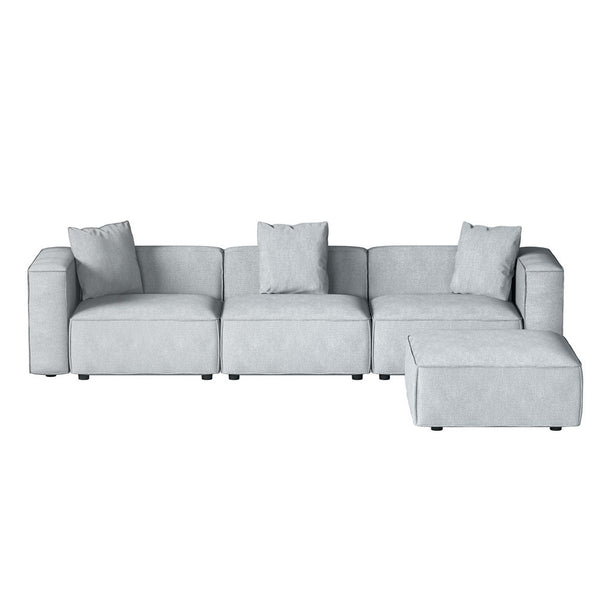 Artiss Modular Sofa Chaise Set 4-Seater Grey Artiss