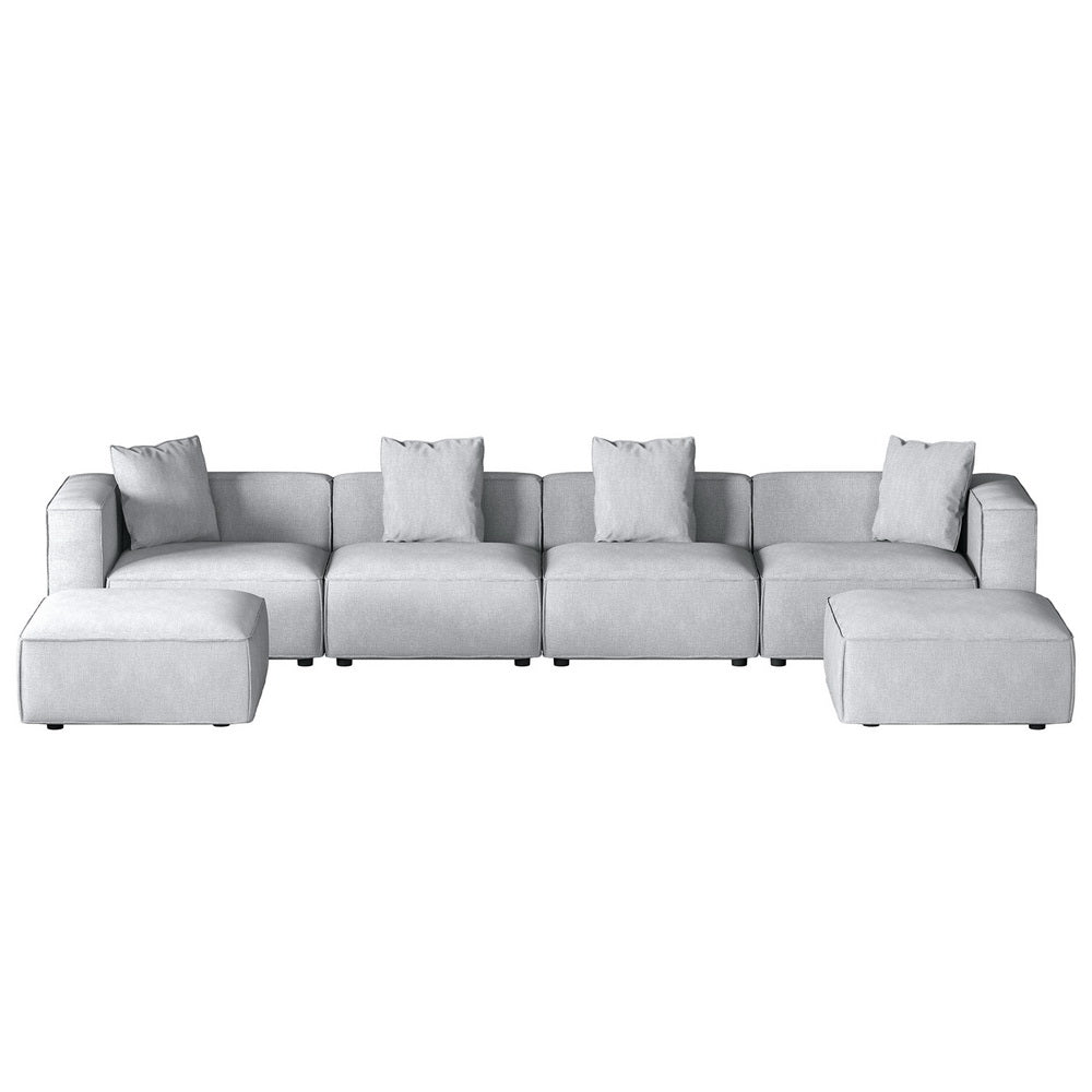 Artiss Modular Sofa Chaise Set 6-Seater Grey Artiss