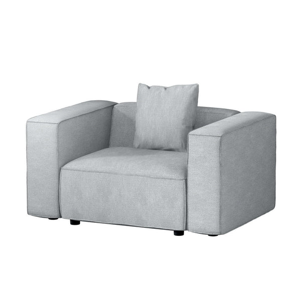 Artiss Modular Sofa Chaise Set 1-Seater Grey Artiss