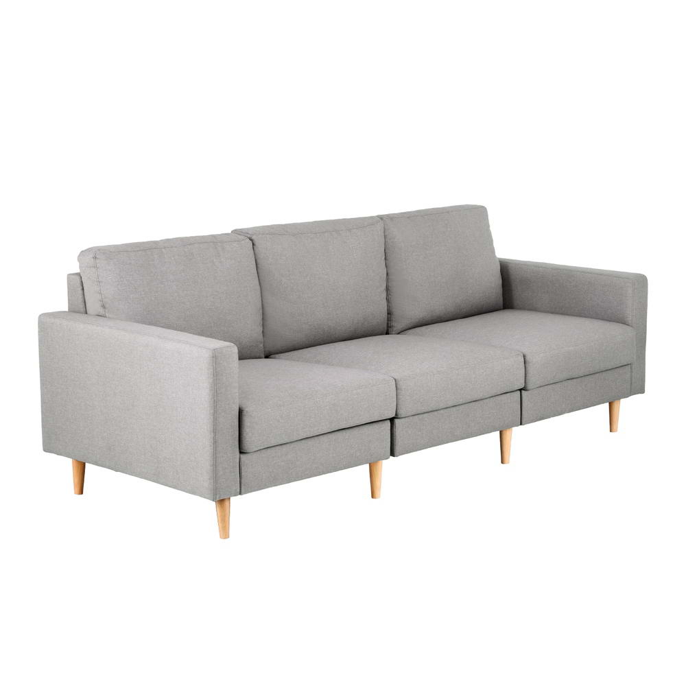 Artiss Sofa 3 Seater Extra Large Linen Fabric Grey Artiss