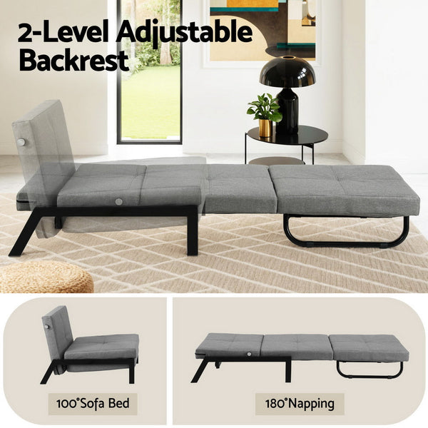 Artiss Sofa Bed Folding Convertible Couch Recliner Lounge Chair Awezingly