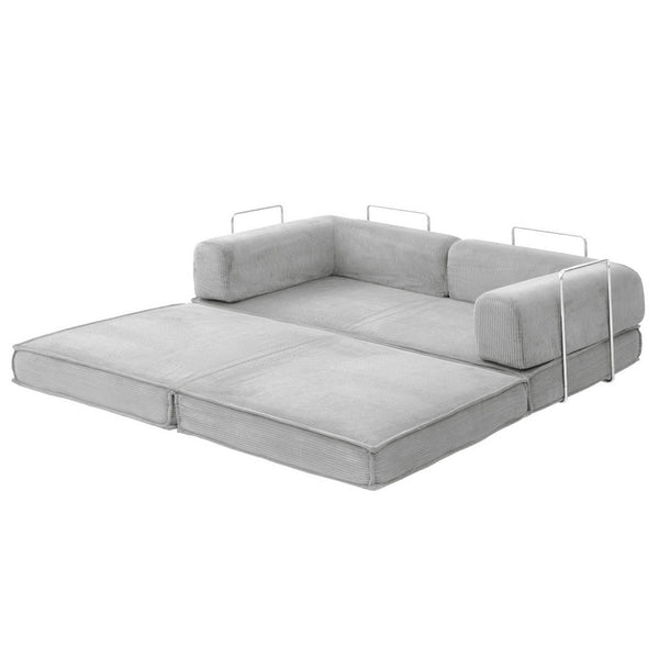 Artiss Convertible Folding Sofa Bed Grey Awezingly