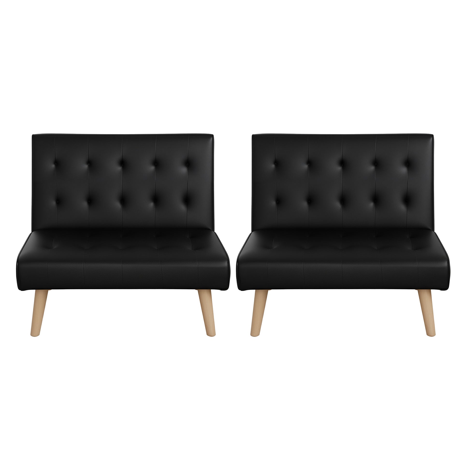 Artiss Sofa Bed Couch 2 Seater Lounge Fabric Black Awezingly