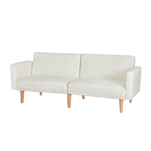 Artiss Sofa Bed 195CM Beige Faux Linen Artiss