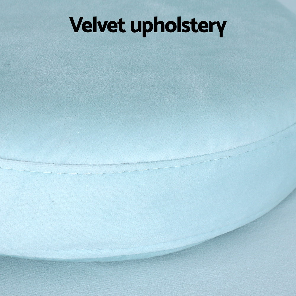 Artiss Sofa Bed 160CM DIY Couch Velvet Blue Artiss