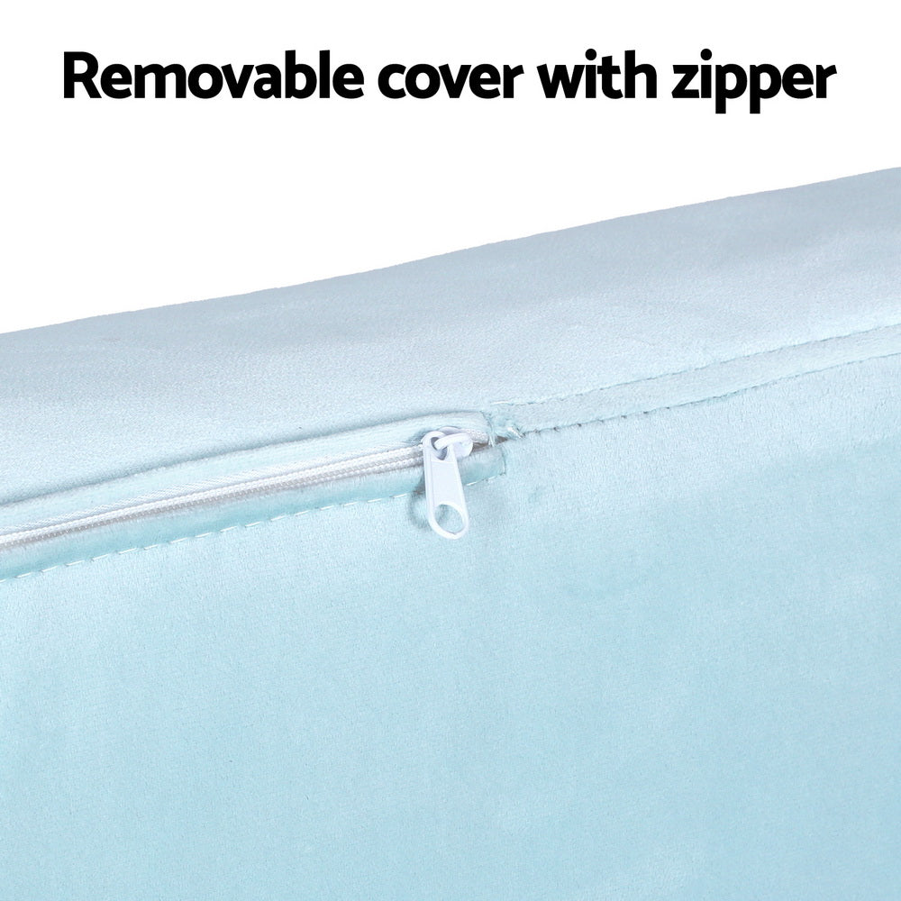 Artiss Sofa Bed 160CM DIY Couch Velvet Blue Artiss