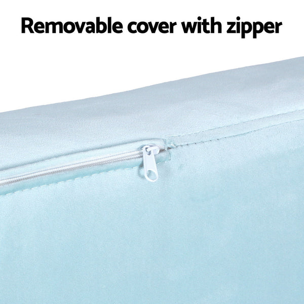 Artiss Sofa Bed 160CM DIY Couch Velvet Blue Artiss