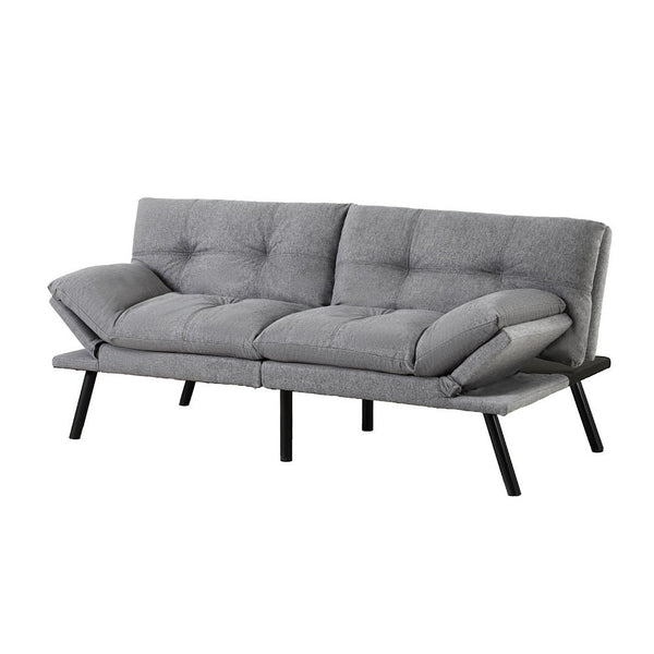 Artiss Sofa Bed Convertible 3 Seater Couch Recliner Lounge Chair Fabric Grey Artiss