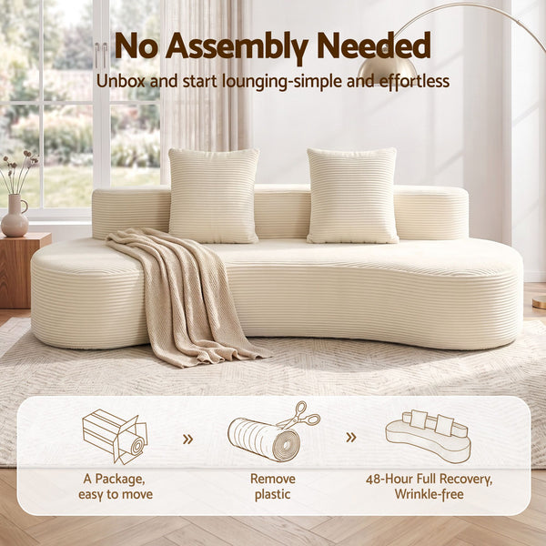 Artiss 228cm Modular Sofa Bed Sectional Boneless Couches for Living Room No Assembly Required Awezingly