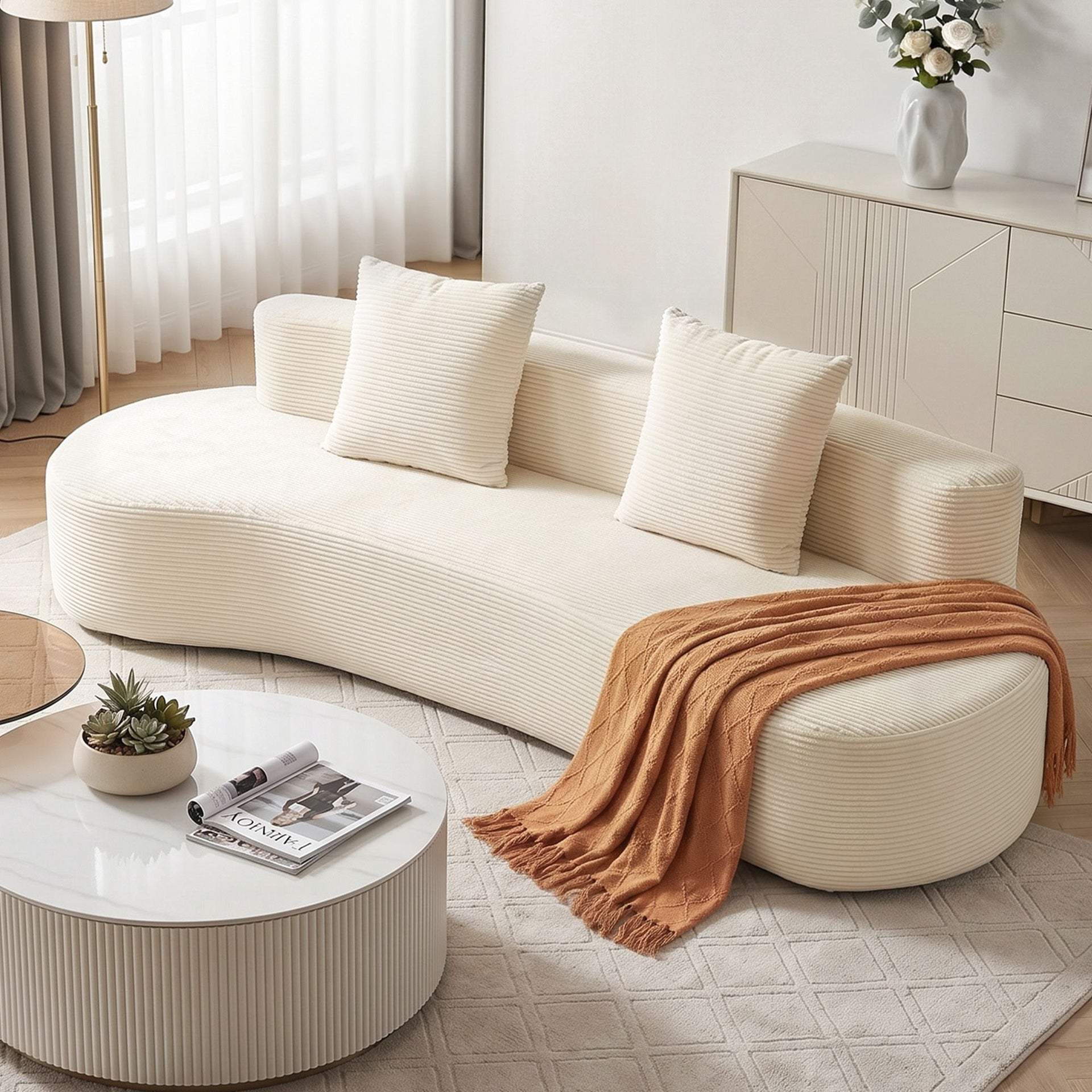 Artiss 228cm Modular Sofa Bed Sectional Boneless Couches for Living Room No Assembly Required Awezingly