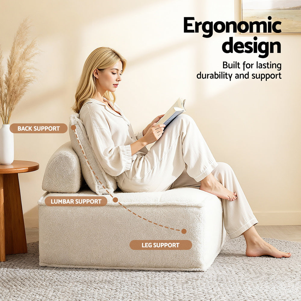 Artiss Floor Sofa Lounge Chair with Pillow Awezingly