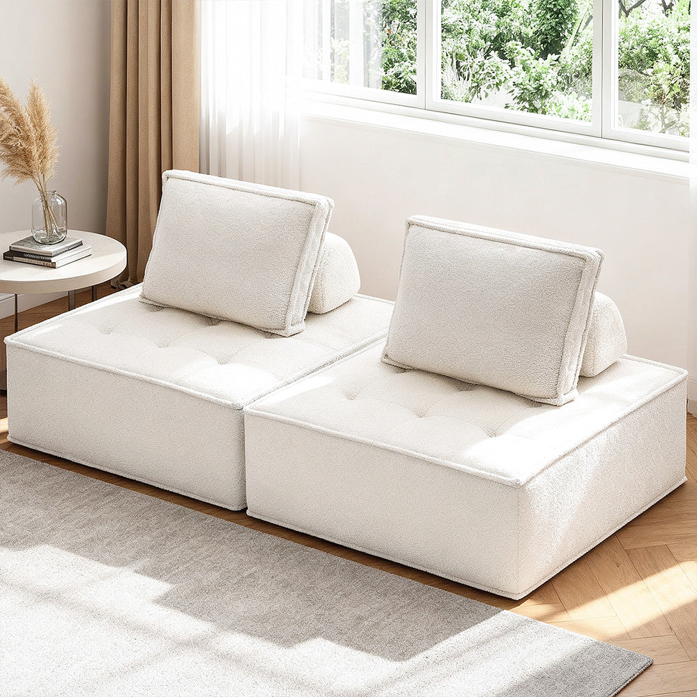 Artiss 2 Floor Sofa Lounge Chair with Pillow Artiss