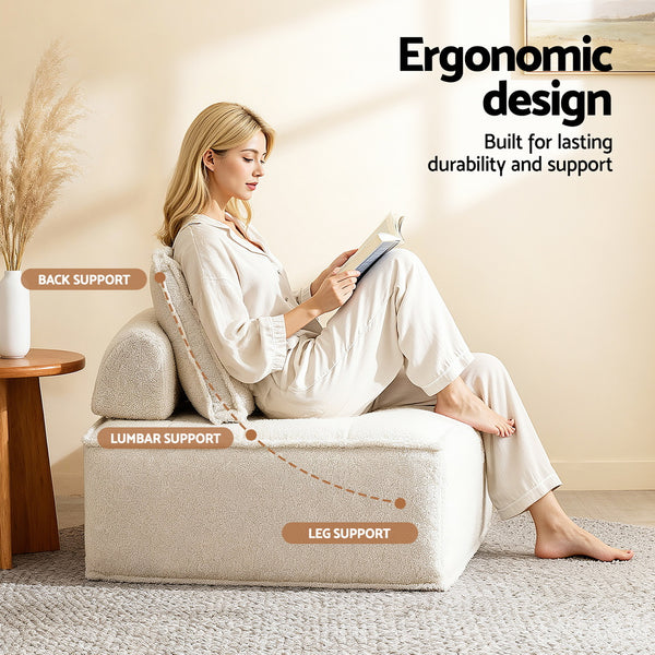 Artiss 2 Floor Sofa Lounge Chair with Pillow Artiss