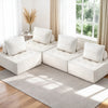 Artiss Floor Sofa Lounge Chair 4 Seater with Pillow