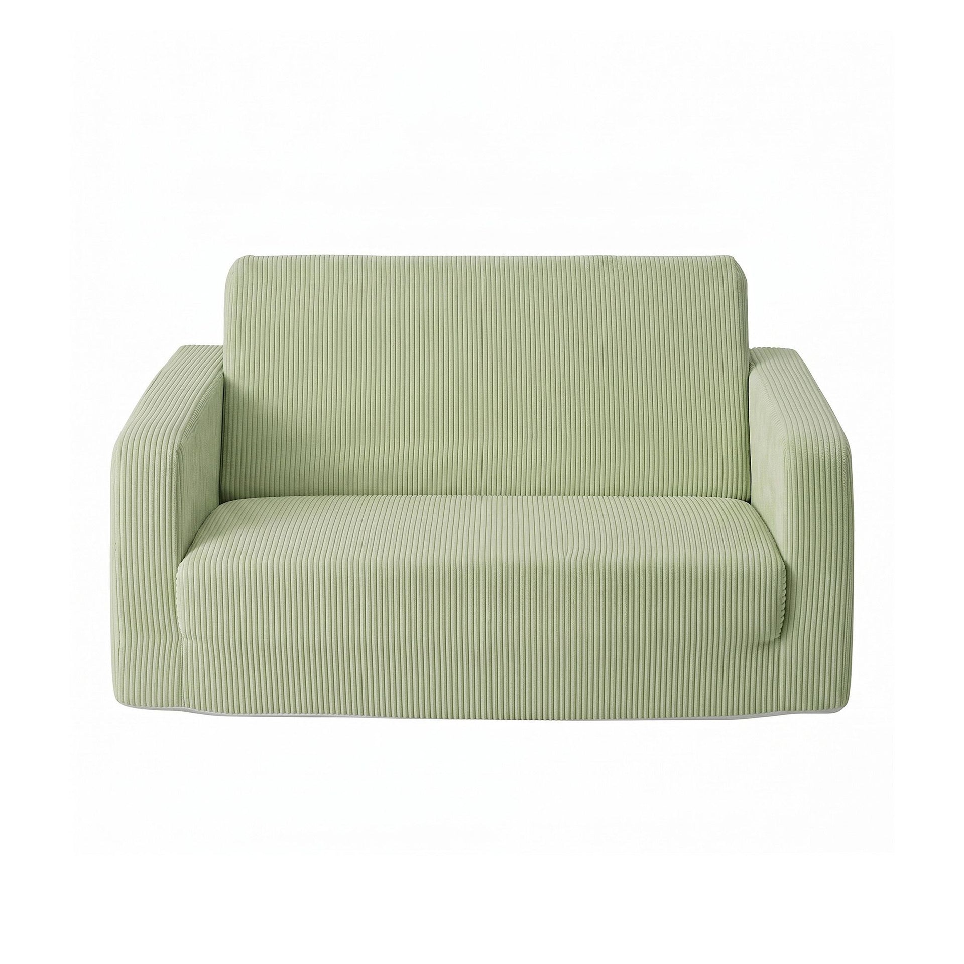 Artiss 2-in-1 Sofa Foam Couch with Side Pocket Light Green Awezingly