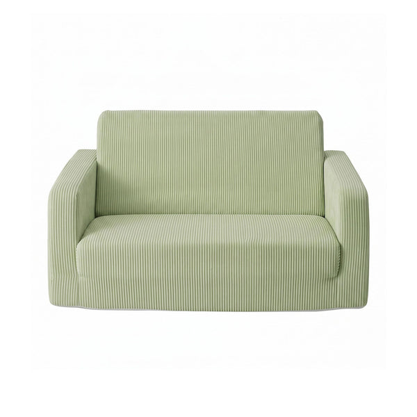Artiss 2-in-1 Sofa Foam Couch with Side Pocket Light Green Awezingly