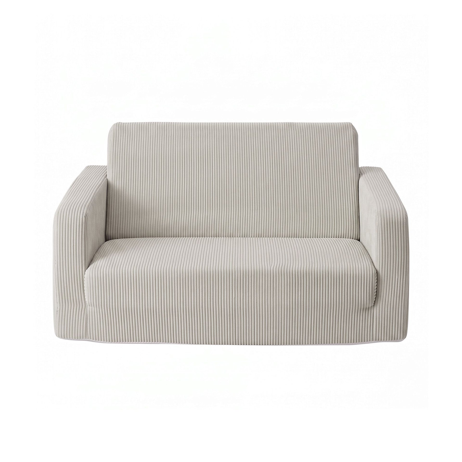 Artiss 2-in-1 Sofa Foam Couch with Side Pocket Light Grey Awezingly