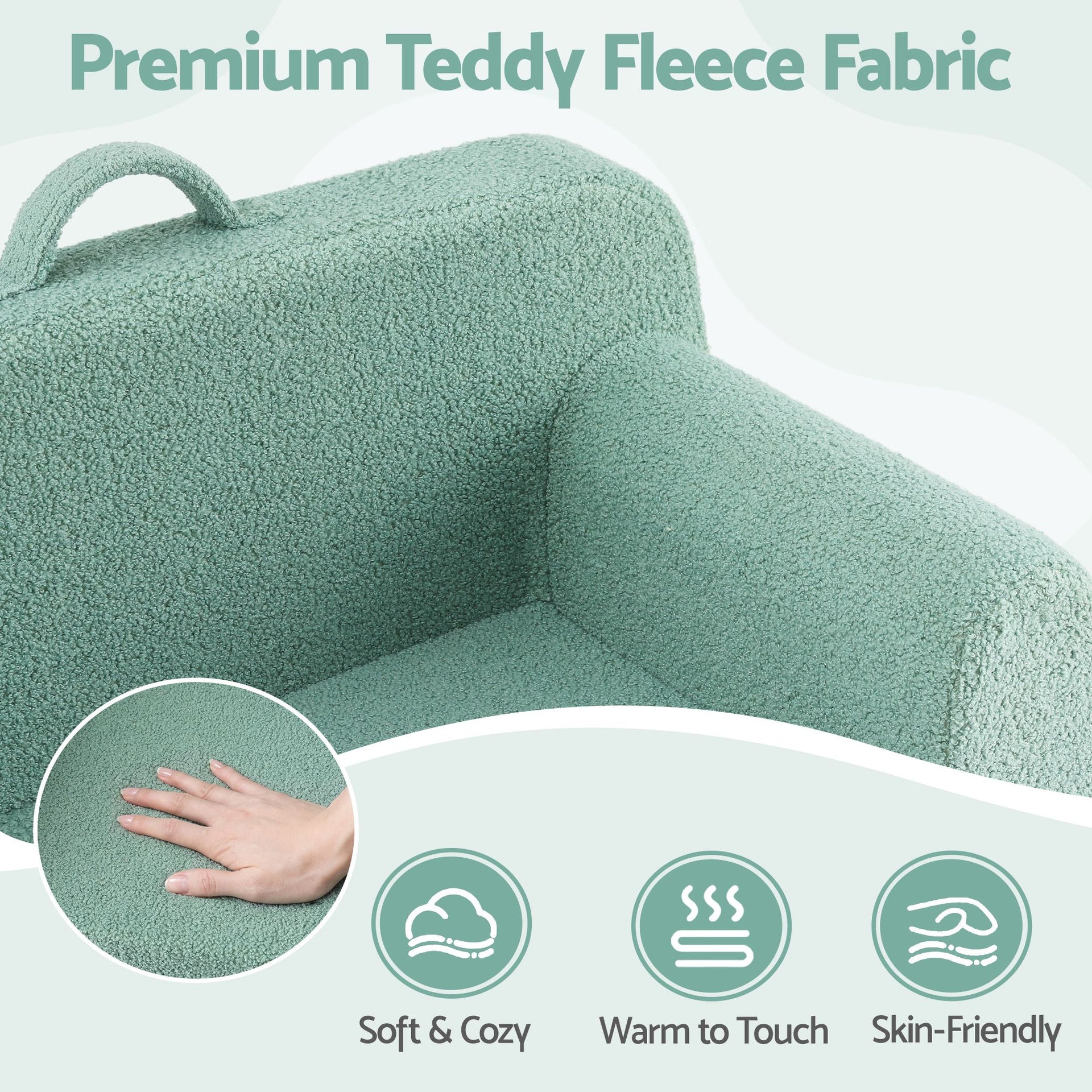 Artiss Sofa Foam Couch with Carry Handle Mint Green Awezingly