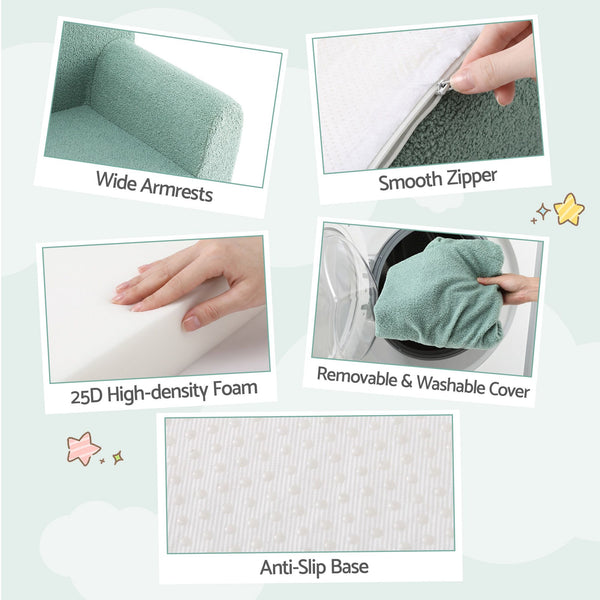 Artiss Sofa Foam Couch with Carry Handle Mint Green Awezingly