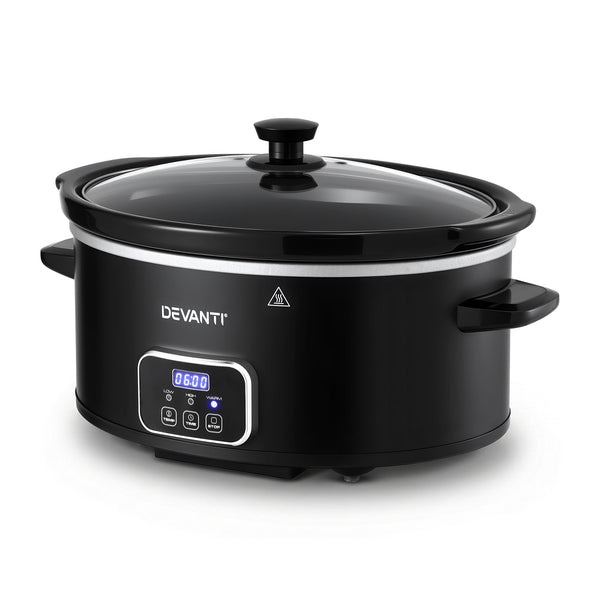 Devanti 5.6L Slow Cooker Electric Multi Cooker with 3 Heat Settings and Keep Warm Function Awezingly