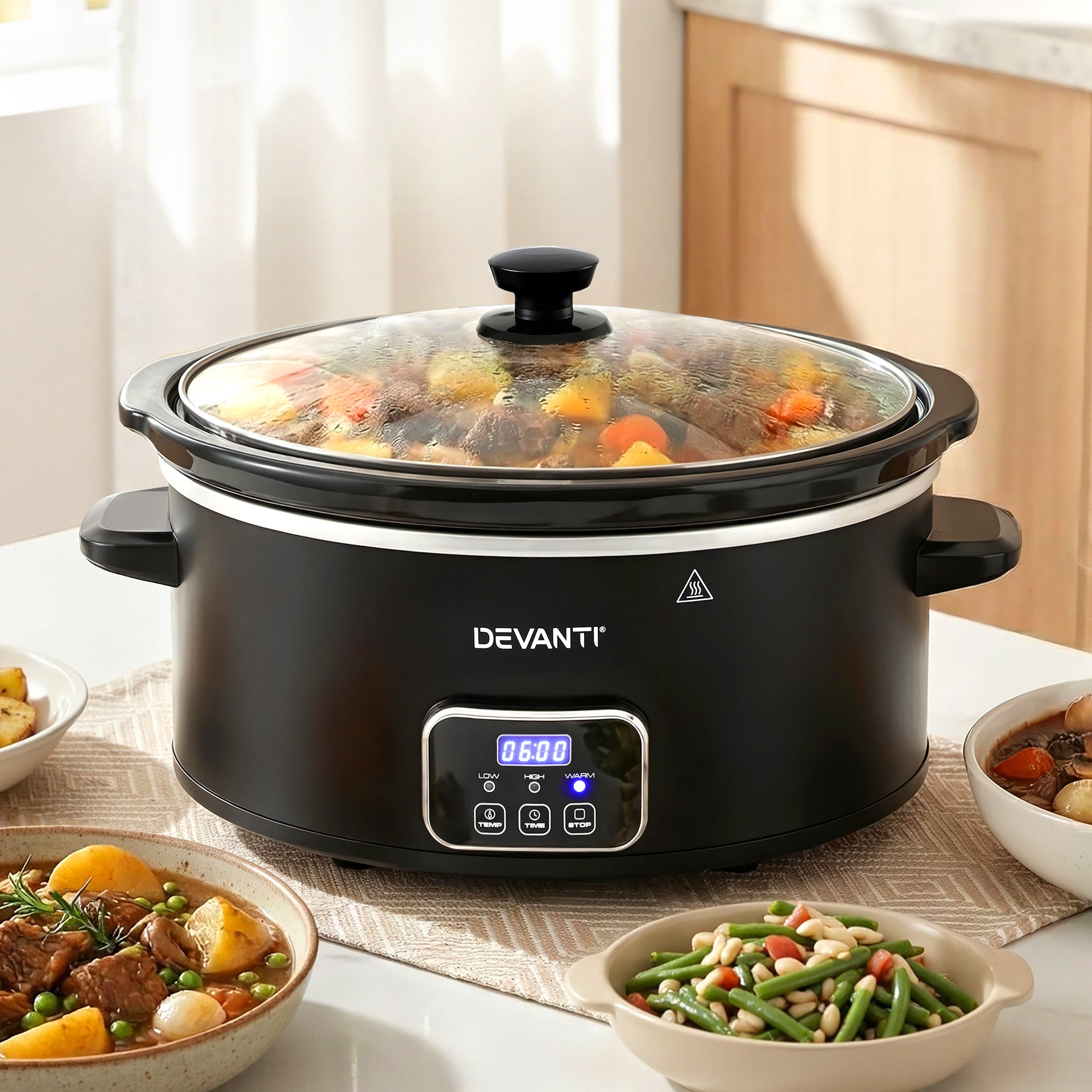 Devanti 5.6L Slow Cooker Electric Multi Cooker with 3 Heat Settings and Keep Warm Function Awezingly