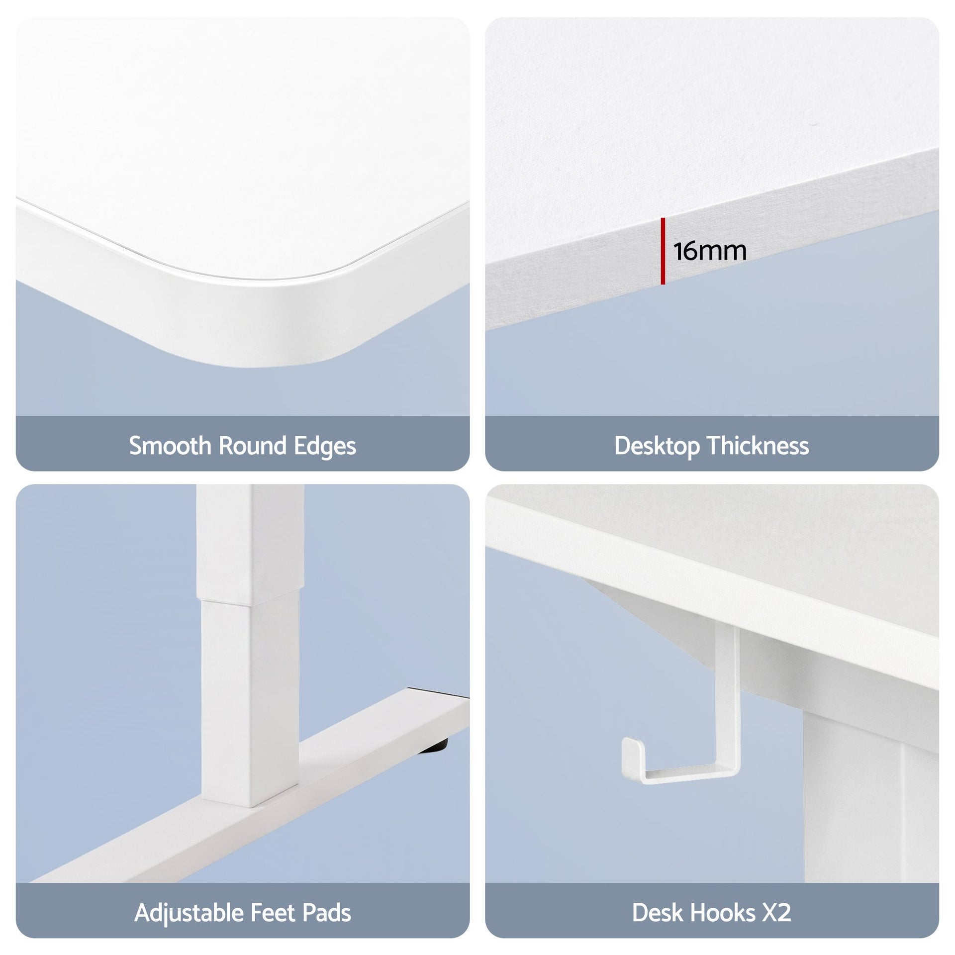Artiss Standing Desk Office Chair Sit Stand Ergonomic Combo 140cm White Awezingly