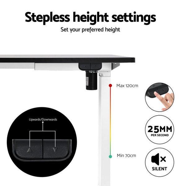 140cm Artiss Electric Standing Desk with Mini Pedal Exercise Bike Home Office Artiss