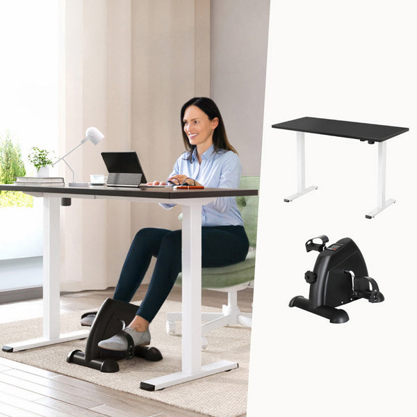 140cm Artiss Electric Standing Desk with Mini Pedal Exercise Bike Home Office Artiss