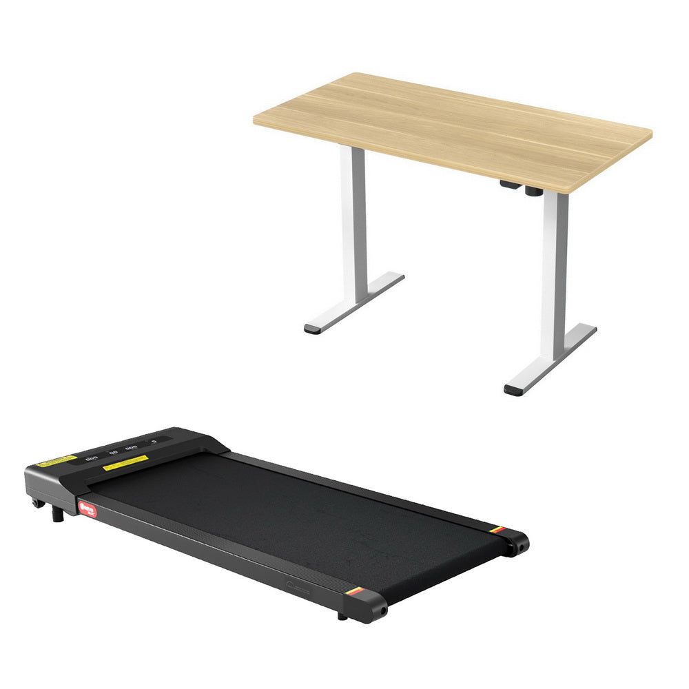 Everfit 120cm Automatic Standing Desk with 400mm Electric Walking Pad Treadmill Everfit