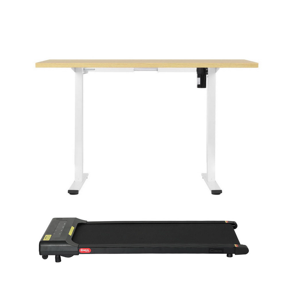 Everfit 120cm Automatic Standing Desk with 400mm Electric Walking Pad Treadmill Everfit