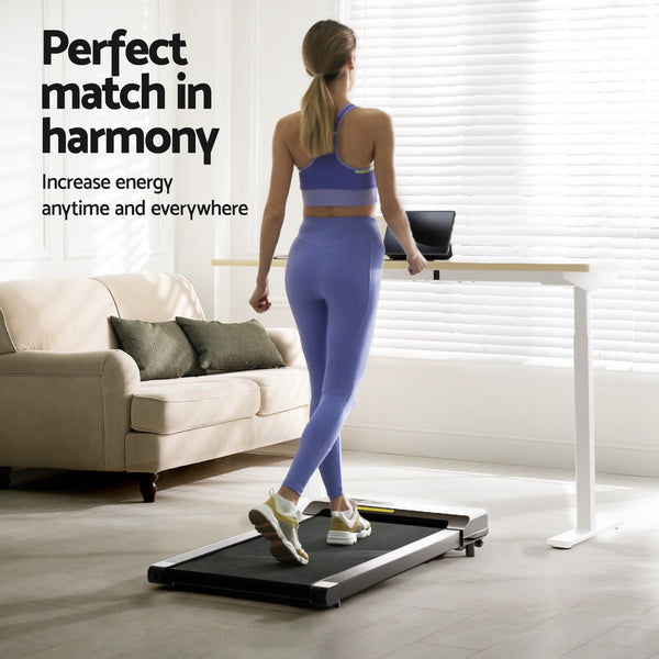 Everfit 120cm Automatic Standing Desk with 400mm Electric Walking Pad Treadmill Everfit