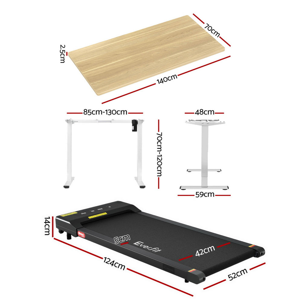 Artiss Electric Treadmill with 140cm Automatic Standing Desk Walking Pad 400mm Artiss