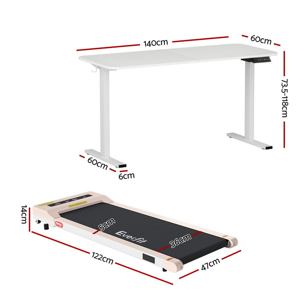 Artiss Electric Treadmill with 140cm Automatic Standing Desk Walking Pad 360mm Artiss