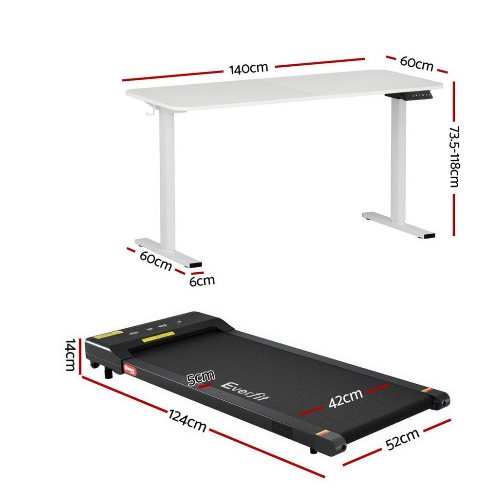 Artiss Electric Treadmill with 140cm Automatic Standing Desk Walking Pad 400mm Artiss