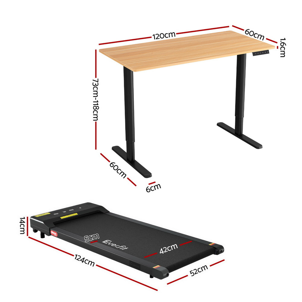 Artiss Electric Treadmill with 120cm Automatic Standing Desk Walking Pad 400mm Artiss