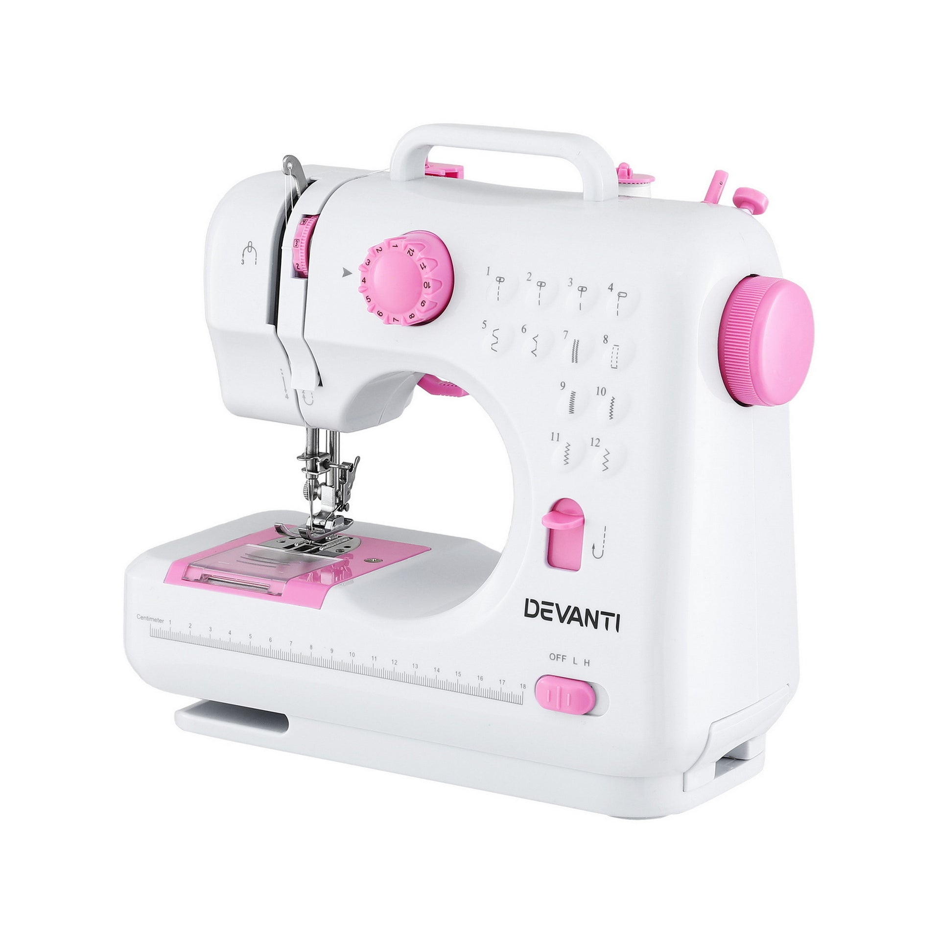 Devanti 12 Stitches Mini Sewing Machine for Beginners Portable Sewing Machine Kit with LED Lights Awezingly