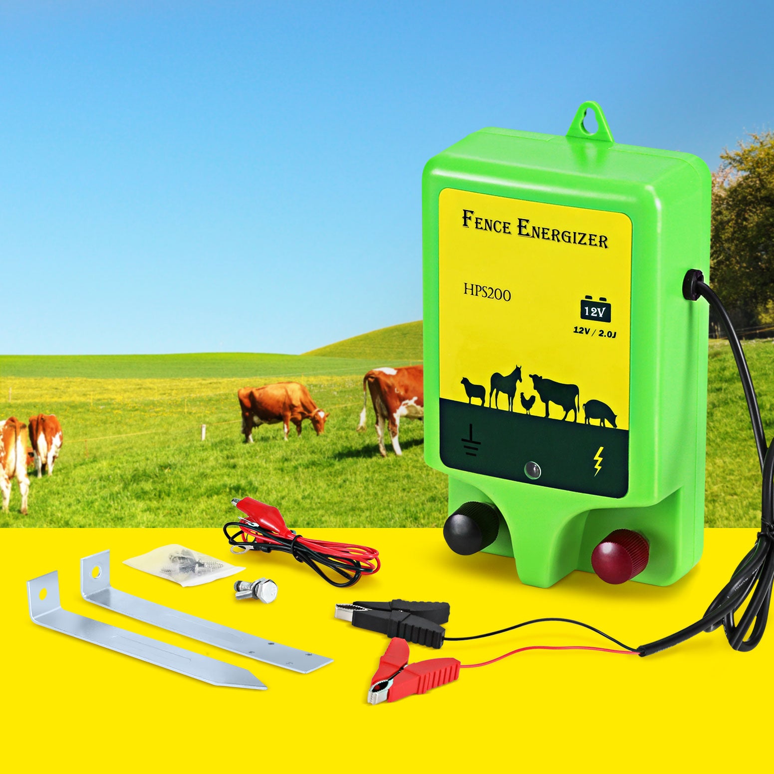 Giantz 18km Electric Fence Energiser 1.56J Awezingly