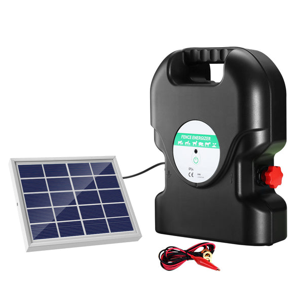 Giantz Fence Energiser 20KM Solar Powered 1.2J Electric Awezingly
