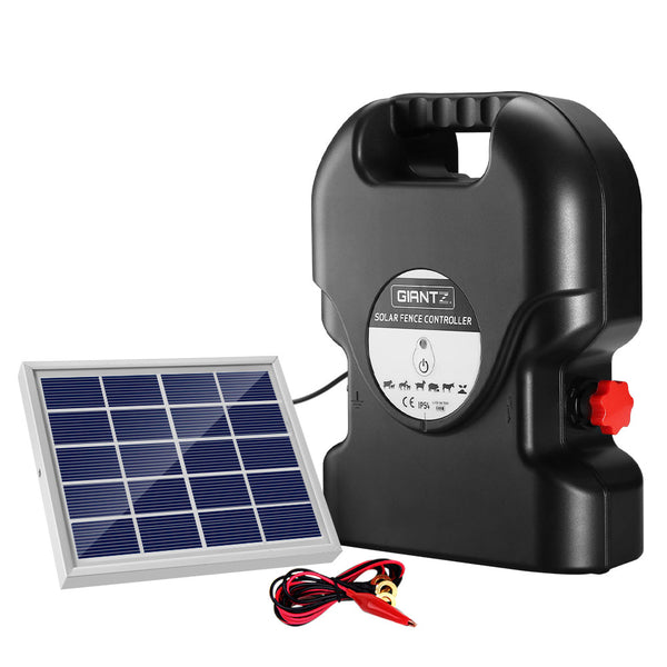 Giantz Fence Energiser 15KM Solar Powered 0.8J Electric Awezingly