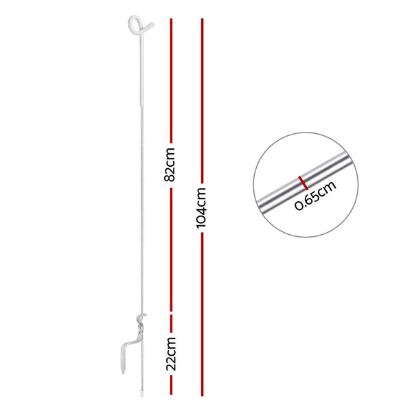 Giantz 20x Electric Fence Pigtail Posts Steel Tape Fencing Giantz