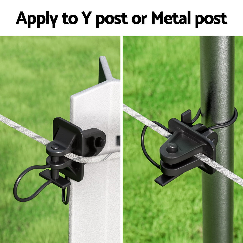Giantz Electric Fence Insulators 200pcs Pinlock Black Awezingly