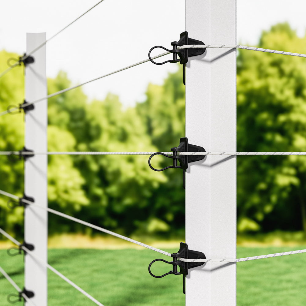 Giantz Electric Fence Insulators 200pcs Pinlock Black Awezingly